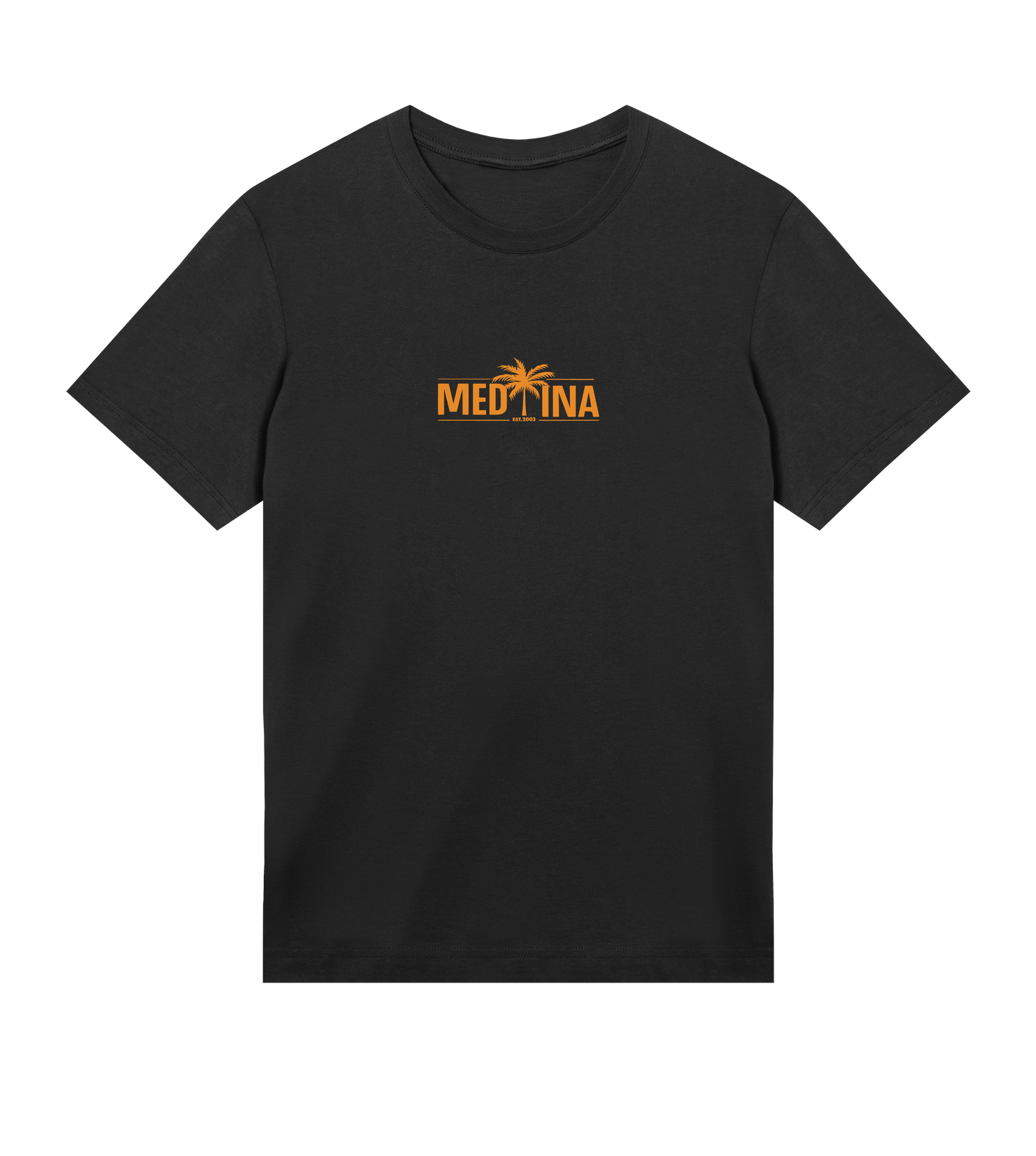 Medina T-Shirt Black – Orange Logo