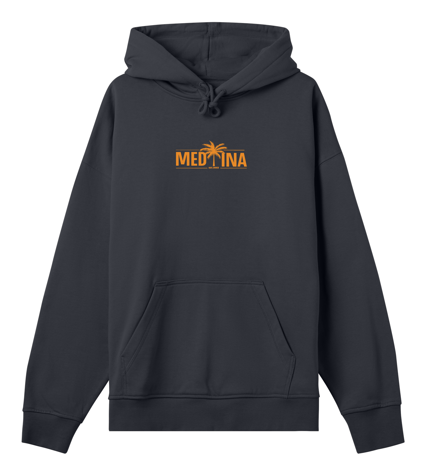 Medina Hoodie Black – Orange Logo